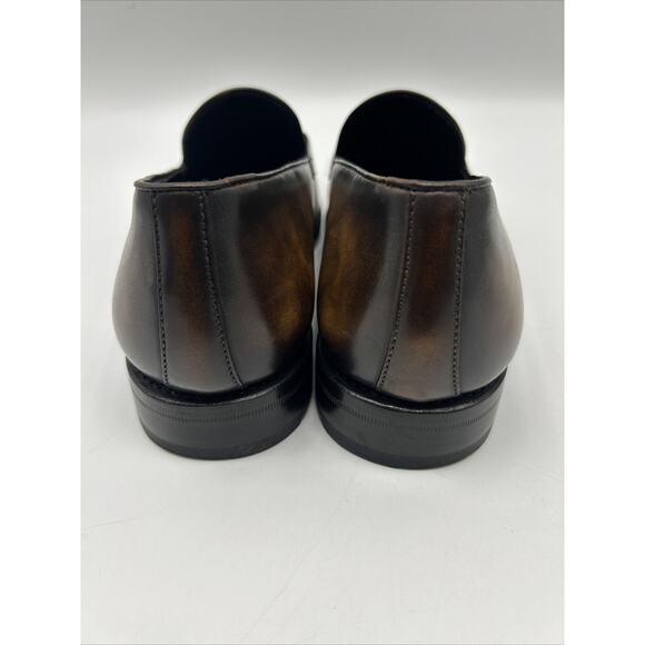 Alton Lane Shoes Men\'s Size 9.5 Almond Toe Slip On Loafers Smoke Brown Leather main image 4